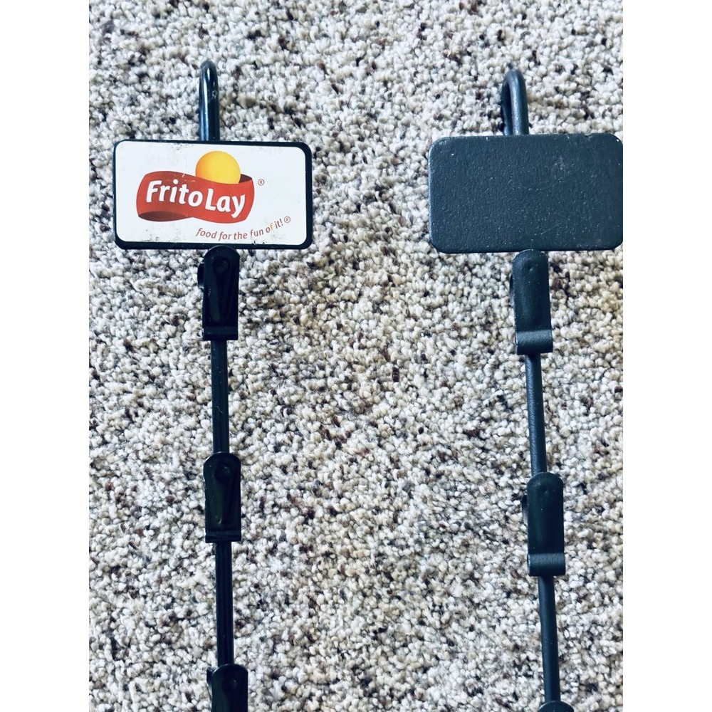 Vintage Lot Of 2 Grocery Store Frito Lay Metal Sign Chip Clip Holder Hangers